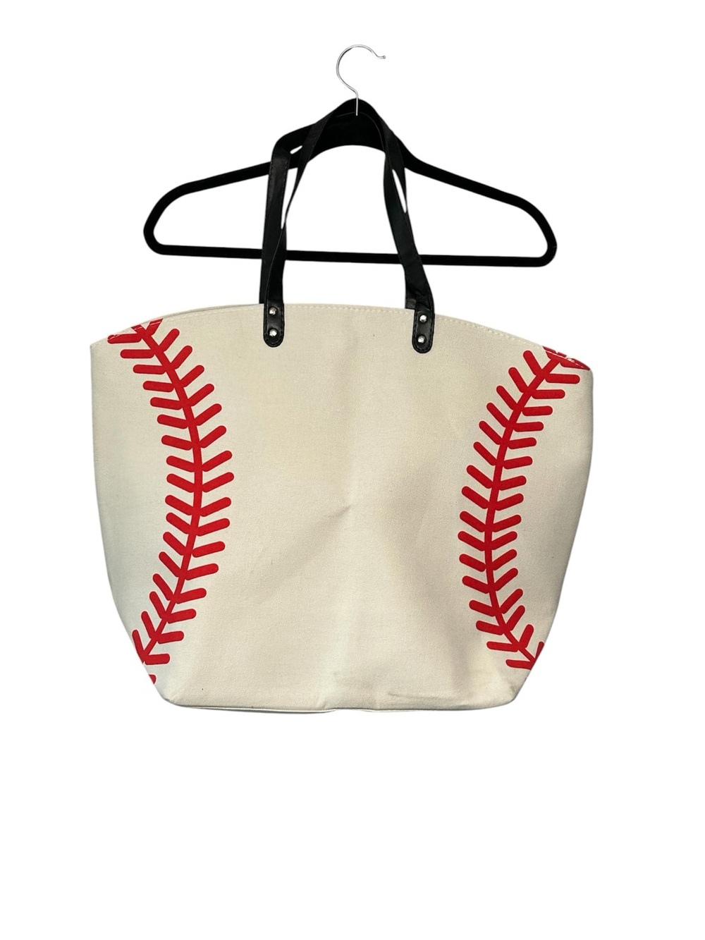 Gameday Mom Baseball Softball Sak Tote Bag Handbag Oversized Double Handle Black - Picture 2 of 9